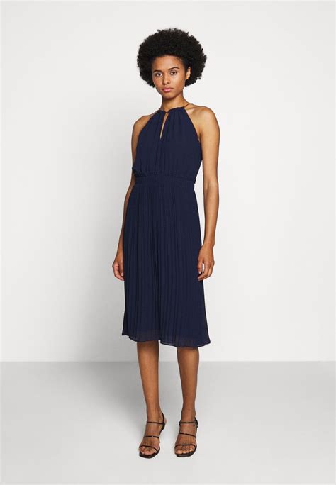 blue navy with gold dress michael kors|Michael Kors midi dress.